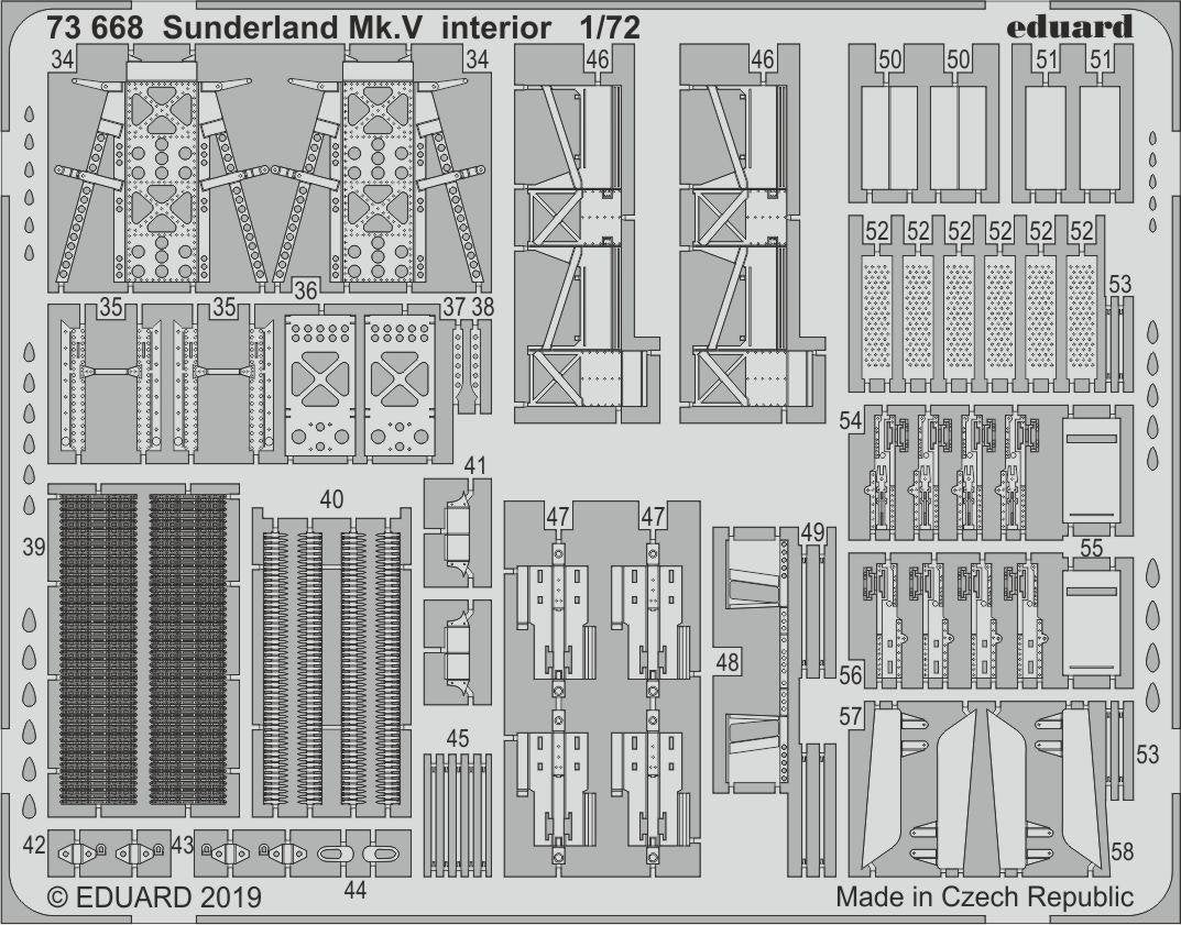 Eduard 73668 Sunderland Mk. V interior 1/72 SPECIAL HOBBY – zdjęcie 2