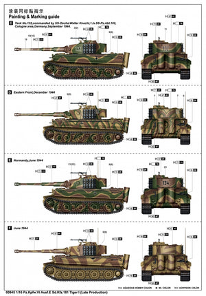 Trumpeter 00945 Pz.Kpfw.VI Ausf.E Sd.Kfz. 181 Tigre I Production Tardive 1/16 – image 18