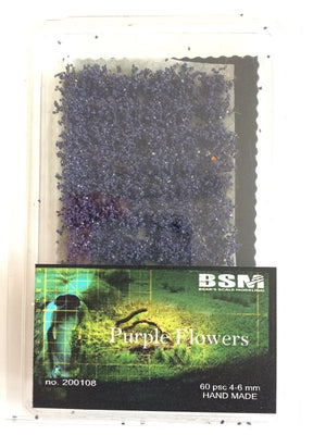 Bear&amp;#39;s Scale Modeling 200108 Fleurs violettes 4-6 mm (60 pièces)