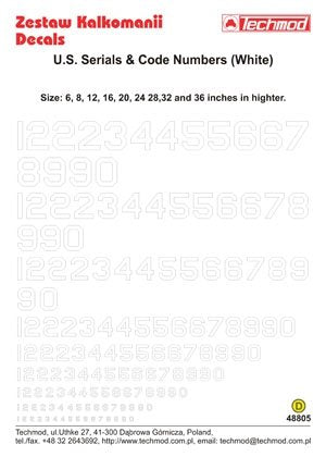 Techmod 48805 - U.S. Serial &amp;amp; Code Numbers 1/48 – immagine 2