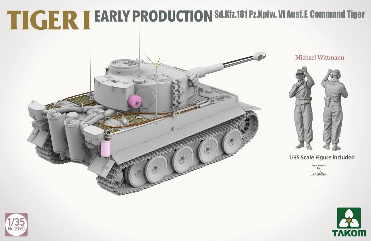 Takom 2195 TIGER I EARLY-PRODUCTION Sd.Kfz.181 Pz.Kpfw.VI Ausf.E Command Tiger 1/35 – imagen 6