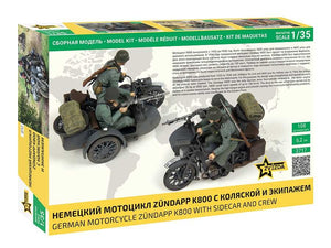 Zvezda 3717 Moto allemande Zündapp K800 avec side-car et équipage 1/35 – image 2