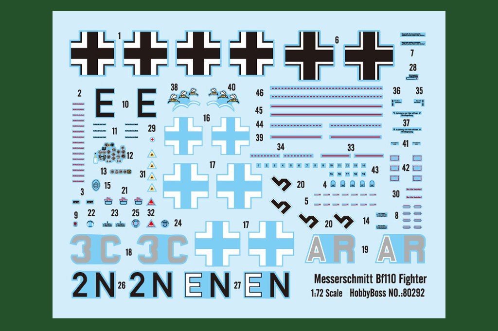 Hobby Boss 80292 Messerschmitt Bf110 Fighter 1/72 – zdjęcie 3