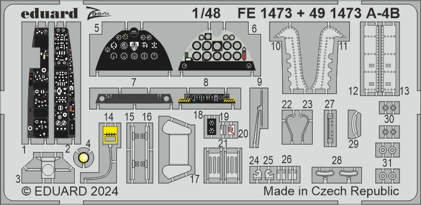 Eduard BIG49431 A-4B HOBBY 2000, HASEGAWA 1/48 – imagen 5