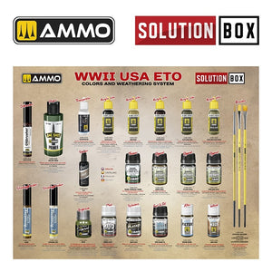 AMMO by Mig Jimenez 7728 SOLUTION BOX 22 – WWII USA ETO. Colors and Weathering System – imagen 3