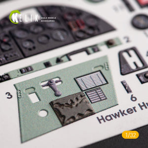 KELIK K32012 HAWKER HURRICANE MK.IIB - INTERIOR 3D DECAL FOR REVELL KIT 1/32 – imagen 3
