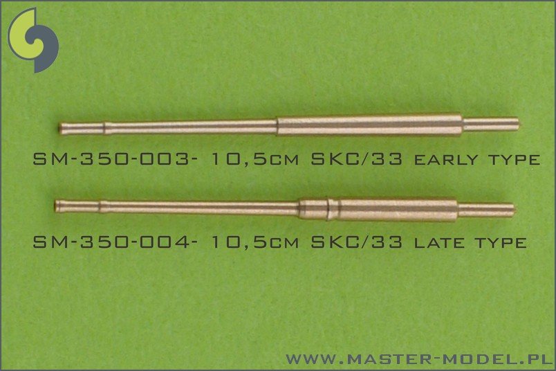 Master SM-350-003 German 10,5cm (4.1in) SKC/33 barrels - early type (16pcs) – imagen 4