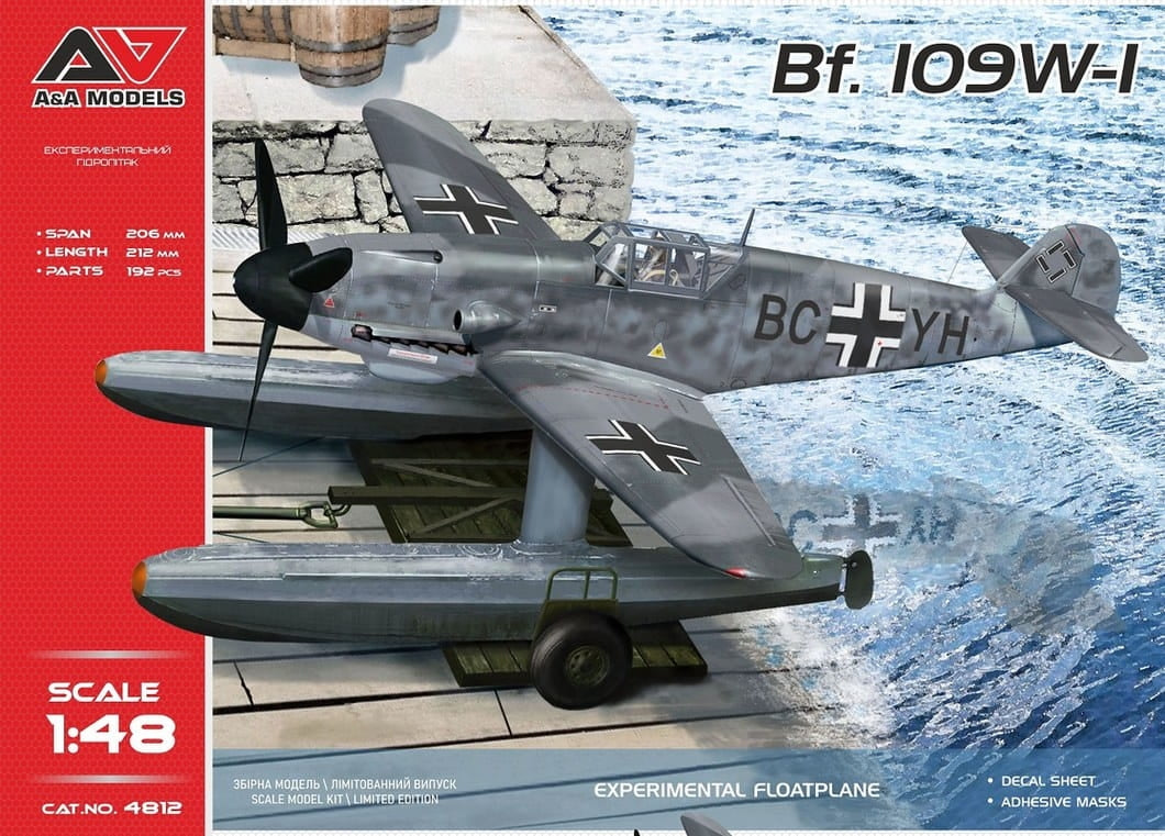 Maquette A&amp;amp;A Models 4813 Bf 109W-I Hydravion expérimental 1/48