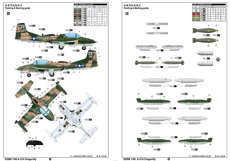 Trumpeter 02888 A-37A Dragonfly 1/48 – immagine 3