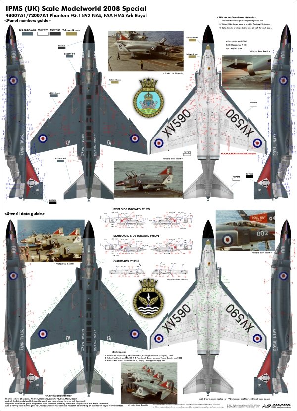HobbyDecal AL72007V1 Pahntom FG.1 892 Nas, HMS FAA Ark Royal 1/72 – imagen 2