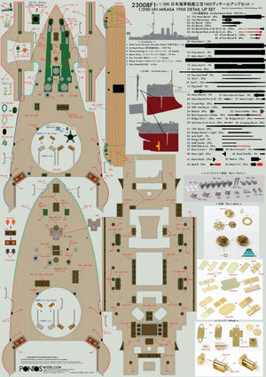 Pontos 23008F1 IJN MIKASA 1905 Detail Up Set 1/200 – Bild 13