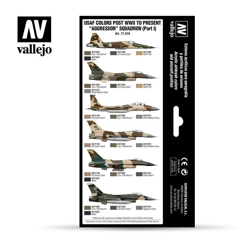 Vallejo 71616 USAF colors post WWII to present Aggressor Squadron Part I 8x17ml – Bild 2