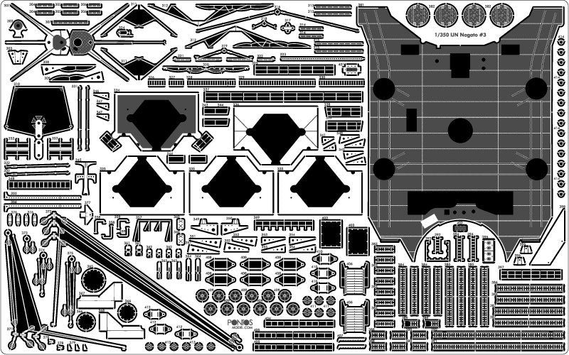 Pontos 35029F1 IJN NAGATO 1941 Detail Up Set 1/350 – imagen 29