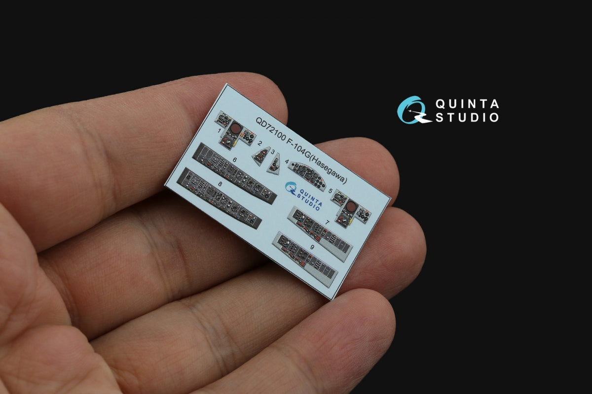 Quinta Studio QD72100 F-104G 3D-Printed &amp;amp; coloured Interior on decal paper (Hasegawa) 1/72 – imagen 5
