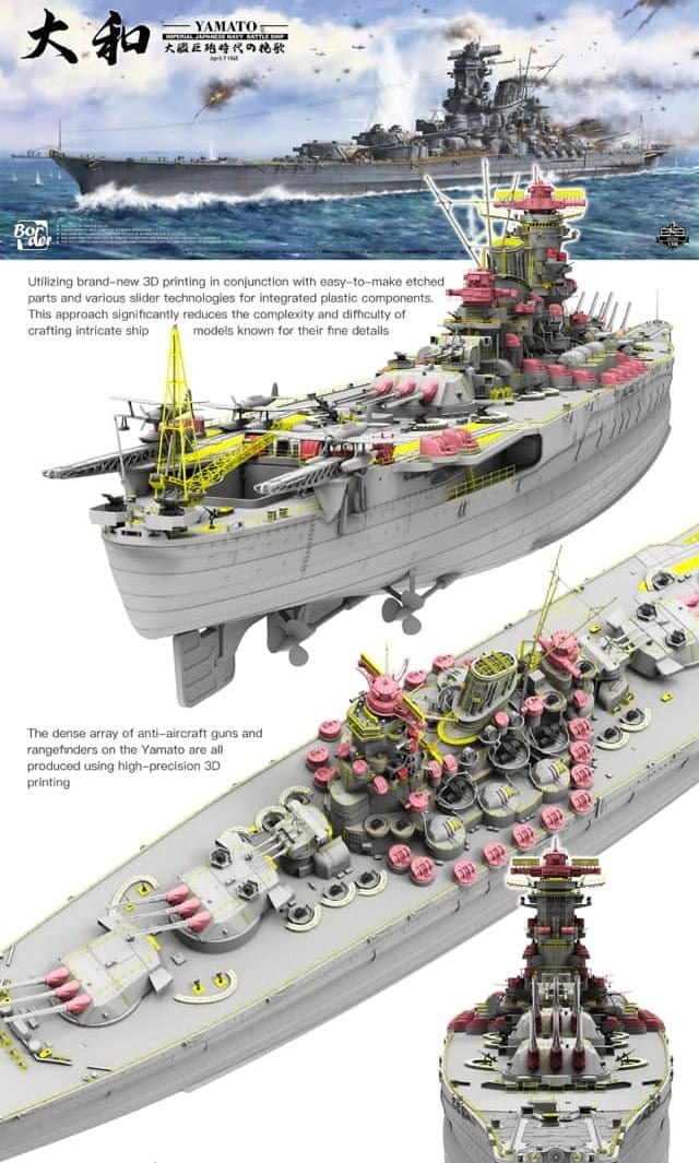 Border Model BS-004 Imperial Japanese Navy Battleship Yamato April 7 1945 1/350 – Bild 5