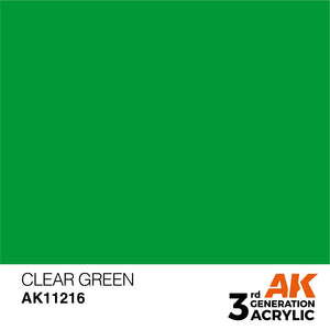 AK Interactive AK11216 VERT TRANSPARENT – STANDARD 17 ml
