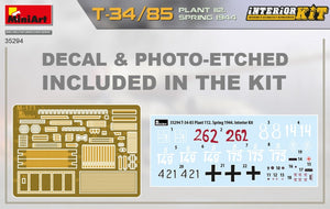 MiniArt 35294 T-34/85 PLANT 112. SPRING 1944. INTERIOR KIT 1/35 – imagen 2