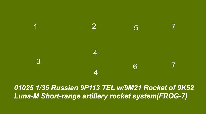 Trumpeter 01025 Russian 9P113 TEL w/9M21 Rocket of 9K52 Luna-M Short-range artillery 1/35 – imagen 7