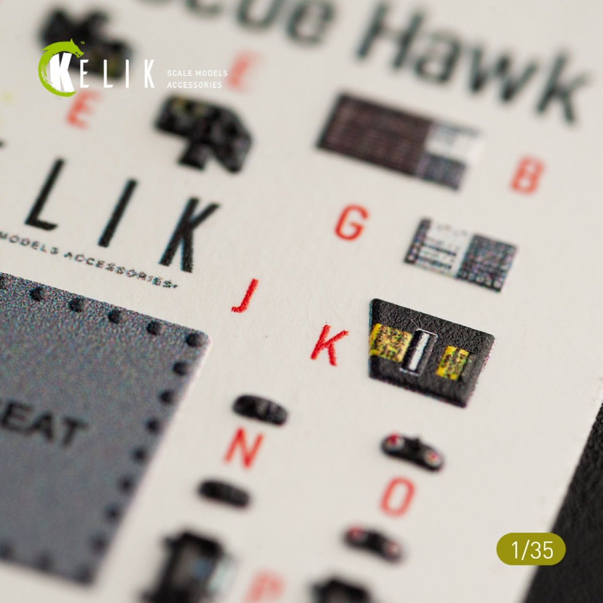 KELIK K35016 HH-60H RESCUE HAWK INTERIOR 3D DECALS FOR KITTY HAWK KIT 1/35 – imagen 6