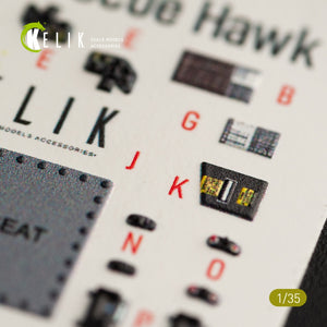 KELIK K35016 HH-60H RESCUE HAWK INTERIOR 3D DECALS FOR KITTY HAWK KIT 1/35 – imagen 6