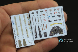 Quinta Studio QD32058 Bf 109K-4 3D-Printed &amp;amp; coloured Interior on decal paper (for Hasegawa kit) 1/32 – Bild 2