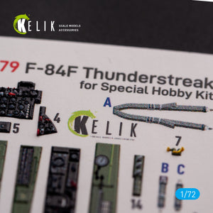 KELIK K72079 F-84F Thunderstreak interior 3D decals for Special Hobby kit 1/72 – Bild 8