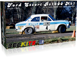 BelKits 007 Ford Escort RS1600 MKI 1972 Daily Mirror RAC Rally Winner 1/24