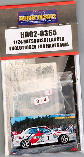 Hobby design HD02-0365 Mitsubishi Lancer Evolution IV - Detail Up PE Set for Hasegawa 1/24 – immagine 2