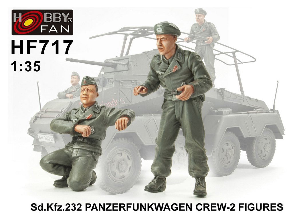 Hobby Fan HF717 Sdkfz232 Panzer funkwagen CREW-2 FIGURES