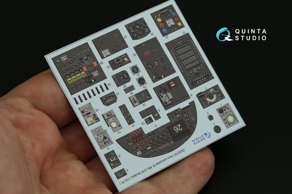 Quinta Studio QD32151 Avro Lancaster B. Mk.I 3D-Printed &amp;amp; colored Interior on decal paper (HK Model) 1/32 – image 6