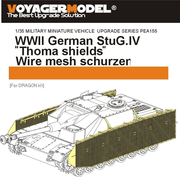 Voyager Model PEA155 WWII German StuG.IV &amp;quot;Thoma shields&amp;quot; wire mesh schürzen (For DRAGON Kit) 1/35