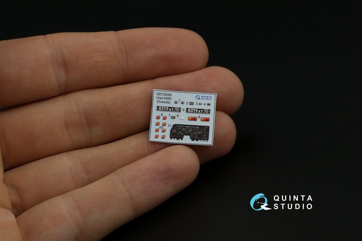 Quinta Studio QD72069 Ural-4320 3D-Printed &amp;amp; colored Interior on decal paper (Zvezda) 1/72 – image 3