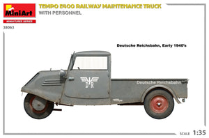 Camion d&amp;#39;entretien ferroviaire MiniArt 38063 Tempo E400 avec personnel 1/35 – image 6