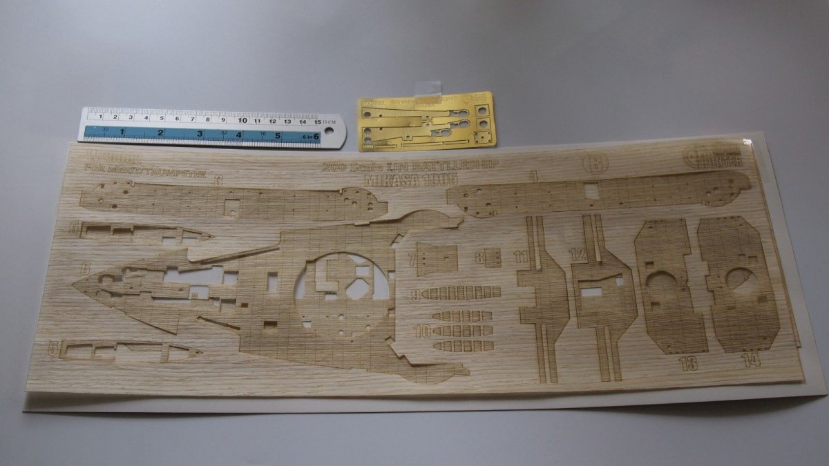 Wood Hunter W20002 IJN MIKASA wooden deck (for TRUMPETER 620004) 1/200 – Bild 2