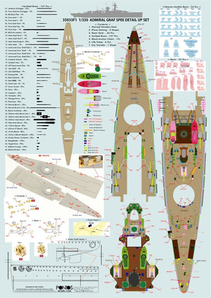 Pontos 35033F1 ADMIRAL GRAF SPEE 1939 Detail Up Set 1/350 – imagen 16
