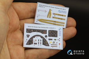 Quinta Studio QD32135 Gloster Gladiator Mk II 3D-Printed &amp;amp; coloured Interior on decal paper (ICM) 1/32 – imagen 11