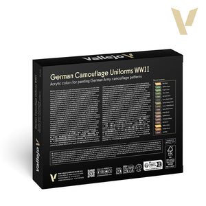 Vallejo 70261 German Camouflage Uniforms WWII - Model Color Set 16x18ml