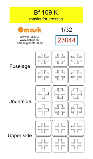 Omask 23044 Bf 109 K masks for crosses 1/32
