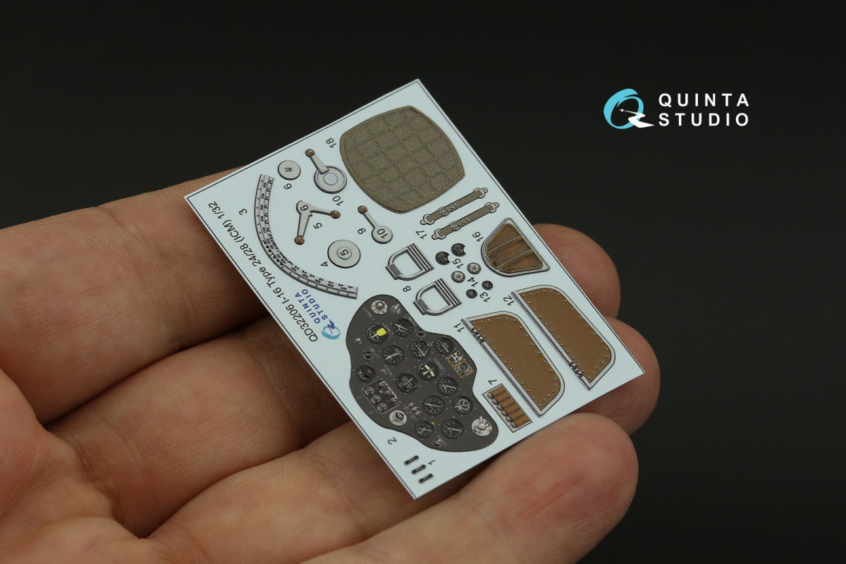 Quinta Studio QD32206 I-16 Type 24/28 3D-Printed coloured Interior on decal paper (ICM) 1/32 – imagen 10