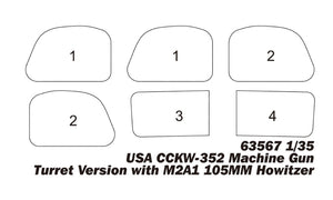 I Love Kit 63567 CCKW-352 with M2A1 105MM Howitzer - Machine Gun Turret Version 1/35 – immagine 3