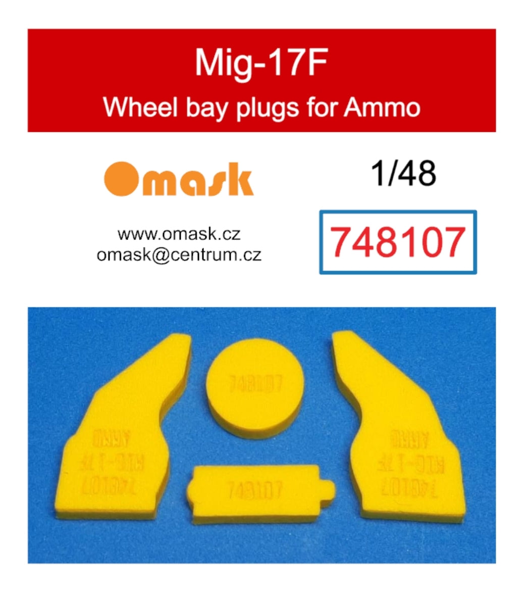 Omask 748107 Bouchons de compartiment de roue Mig-17F (pour munitions) 1/48