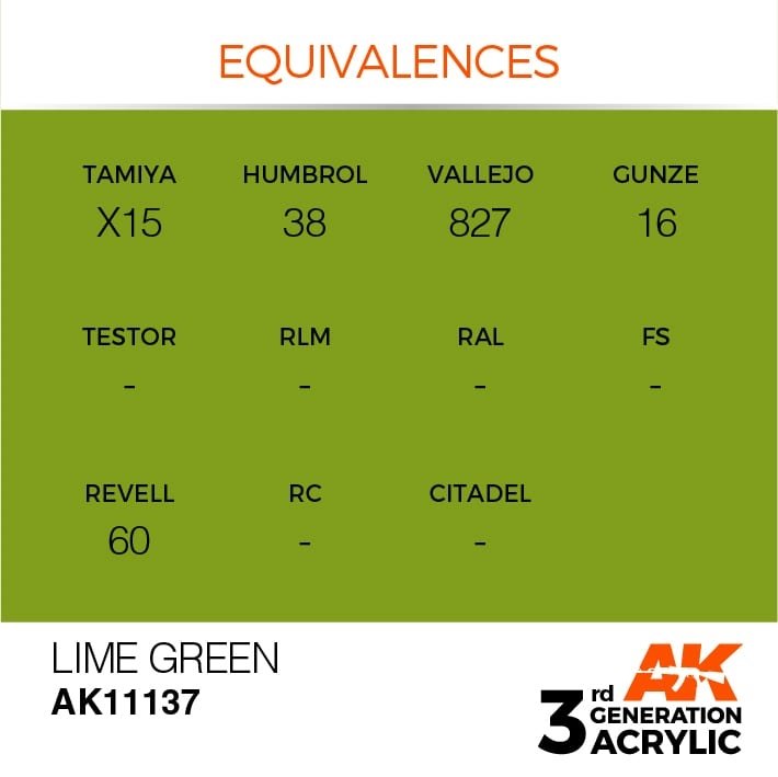 AK Interactive AK11137 LIME GREEN – STANDARD 17ml – Bild 3