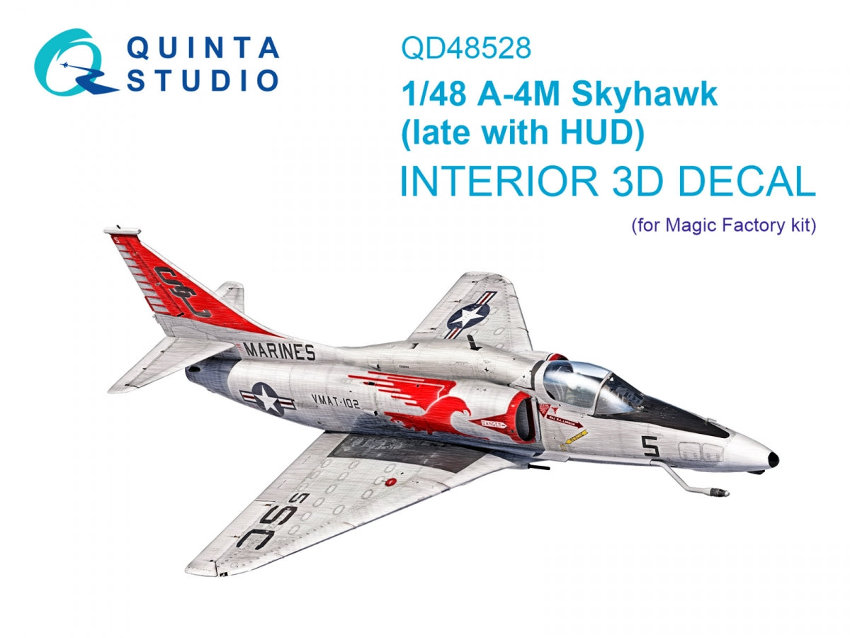 Quinta Studio QD48528 A-4M late 3D-Printed & coloured Interior on decal paper (Magic Factory) 1/48