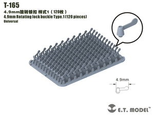 E.T. Model T-165 4.9mm Rotating lock buckle Type.1 (120 pieces)