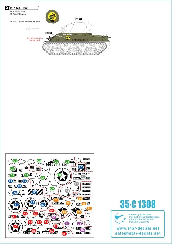Star Decals 35-C1308 US Armored Mix # 1 1/35 – zdjęcie 2