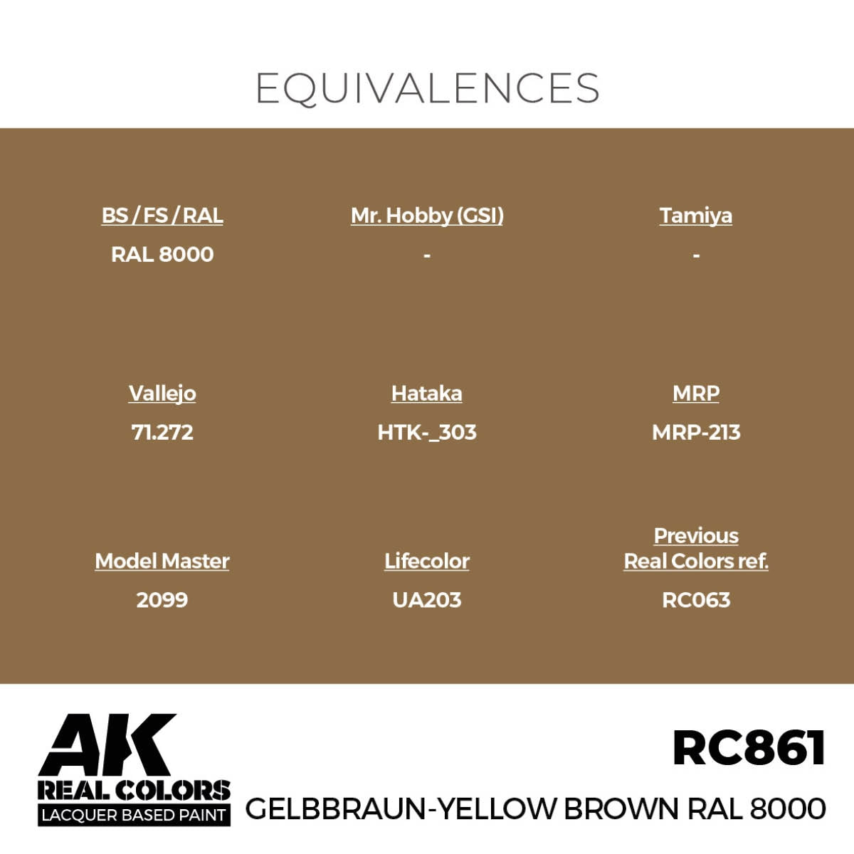AK Interactive RC861 Gelbbraun-Yellow Brown RAL 8000 17 ml – imagen 3