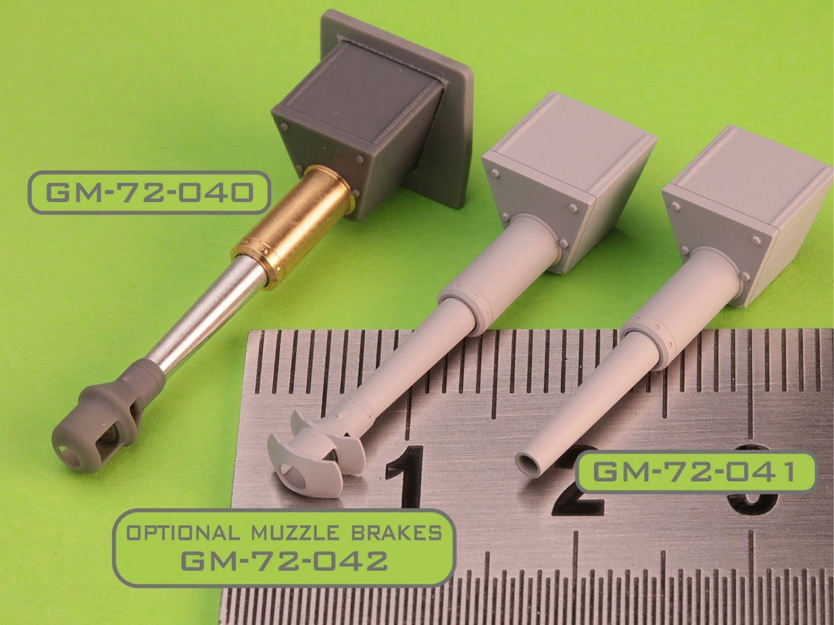 Master GM-72-040 Sturmhaubitze 42 - 10,5 cm StuH 42 L/28 - lufa działa wraz z żywicznym hamulcem wylotowym i osłoną jarzma 1/72 – immagine 4