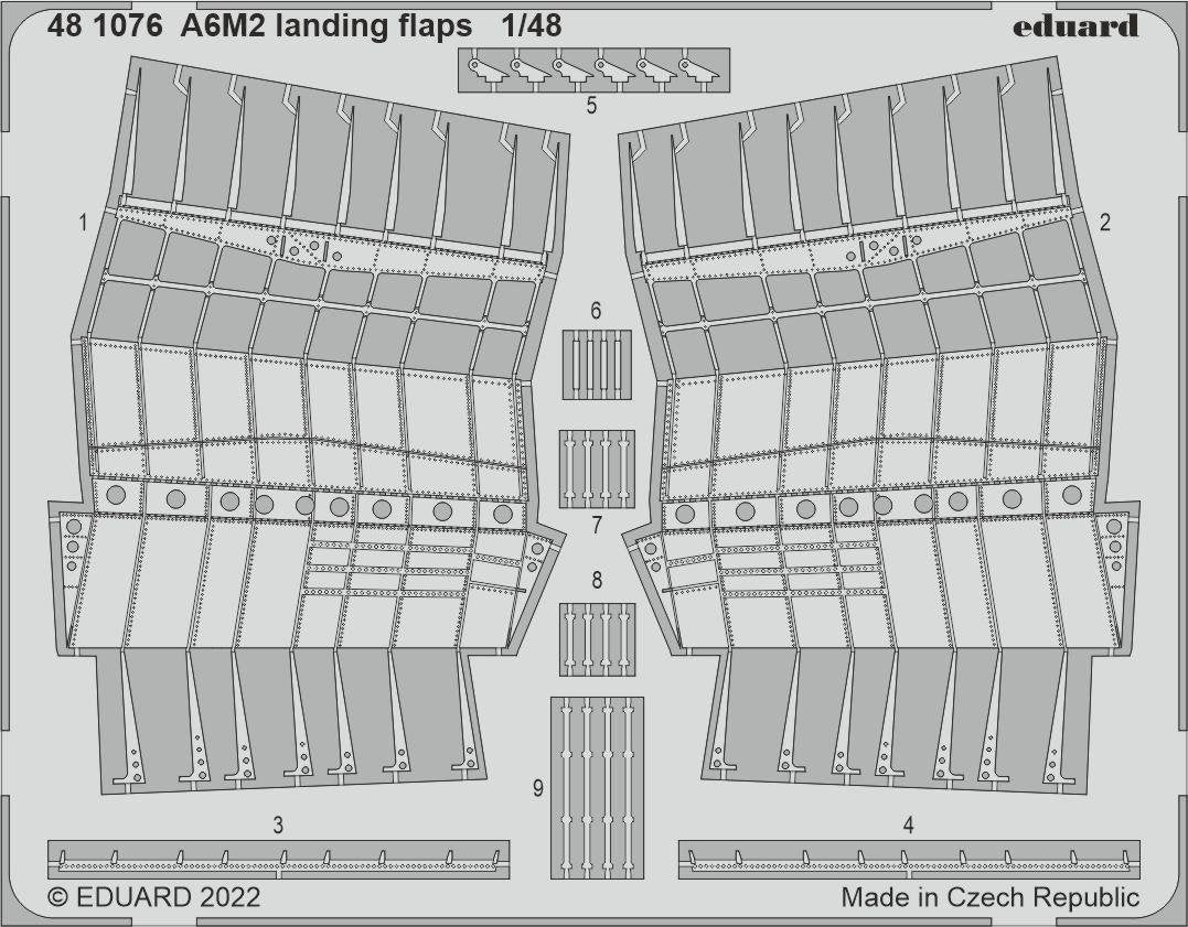 Volets d&amp;#39;atterrissage Eduard 481076 A6M2 EDUARD 1/48
