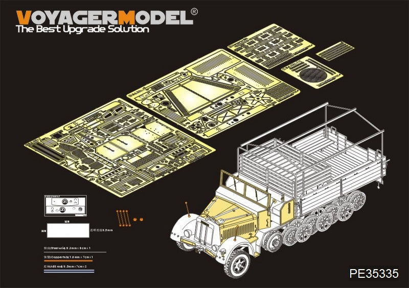 Voyager Model PE35335 WWII German Sd.Kfz.7 8t Late Production For DRAGON 6562 1/35
