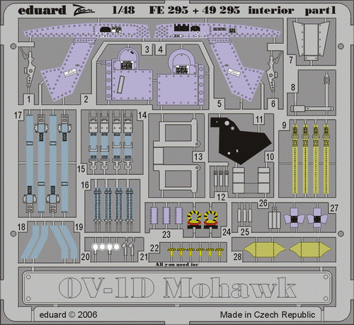 Eduard 49295 OV-1D interior 1/48 RODEN – imagen 3
